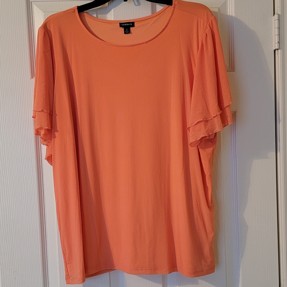 TORRID Coral Blouse